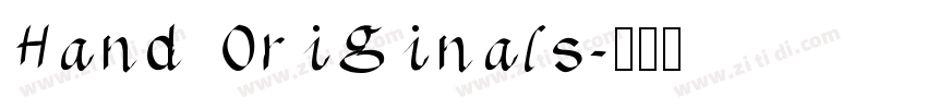 Hand Originals字体转换